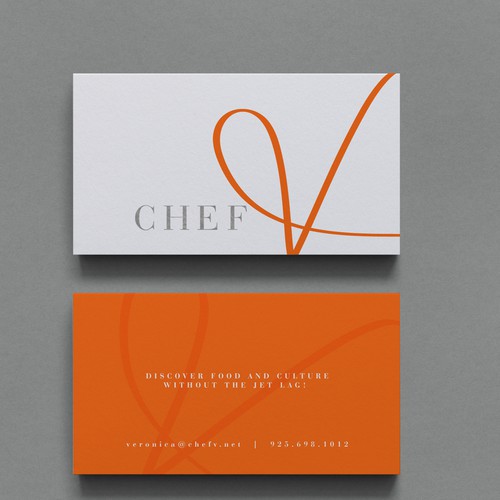 Calligraphy design with the title 'Hand drawn logo for a chef'