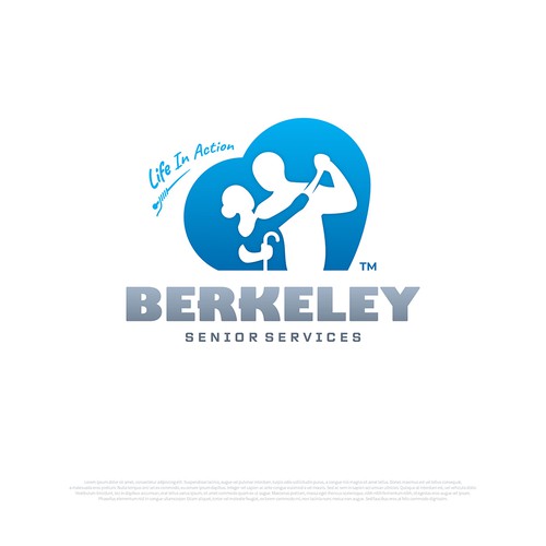 Senior-living logo with the title 'Modernized Logo for Senior Social Fun Center'