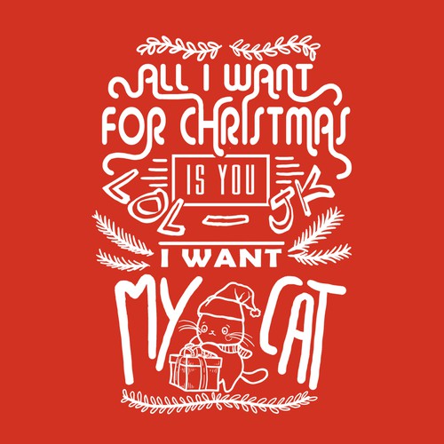 Christmas t-shirt with the title 'LATTERING'