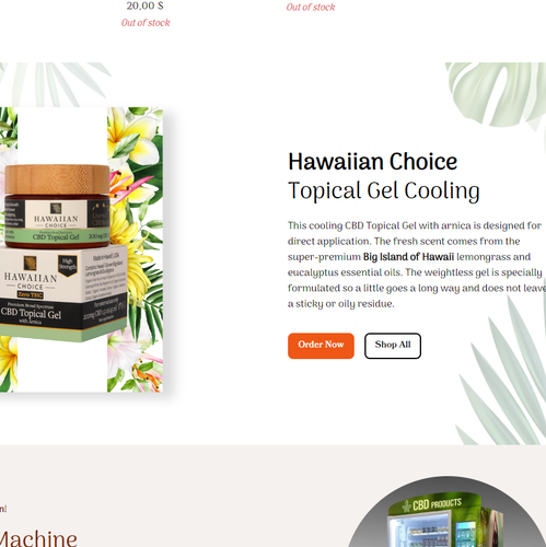 Relief design with the title 'CBD Store Website Design'