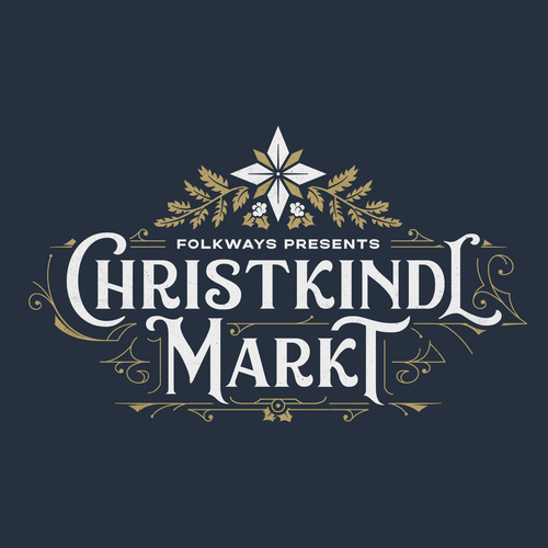 Ornament design with the title 'Christkindlmarkt'