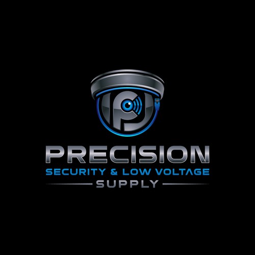 Black camera logo with the title 'Precision Security & Low Voltage Supply'