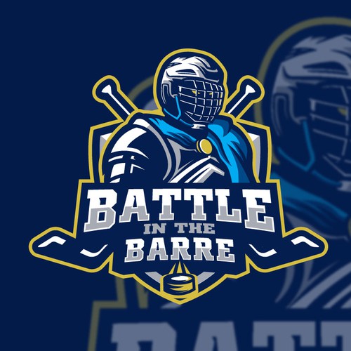 Hockey puck logo with the title 'Battle in the Barre'