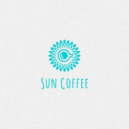 Pattern logo with the title 'Sun Coffee'