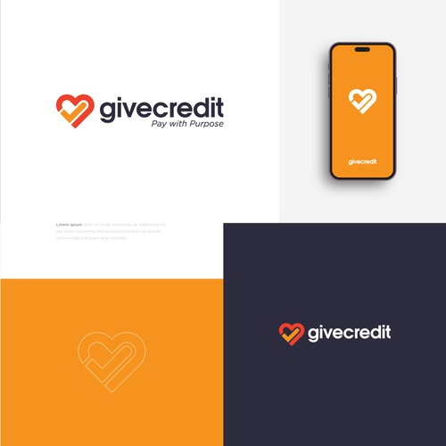 Payments logo with the title 'givecredit Logo'
