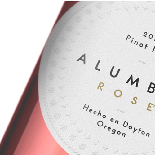 Classic label with the title 'Mexican Rosè wine Label'