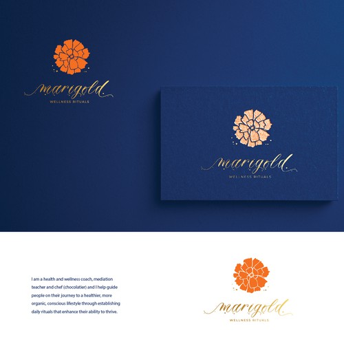 Bloom logo with the title 'Marigold ~ Wellness Rituals'