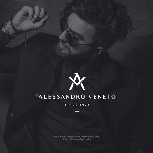 Gentleman logo with the title 'Logo for Alessandro Veneto'