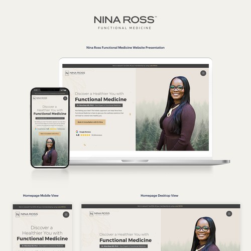 Mobile website with the title 'Website for A Medical Professional'