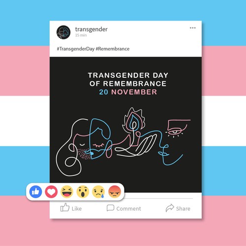Awareness design with the title 'transgender awareness'