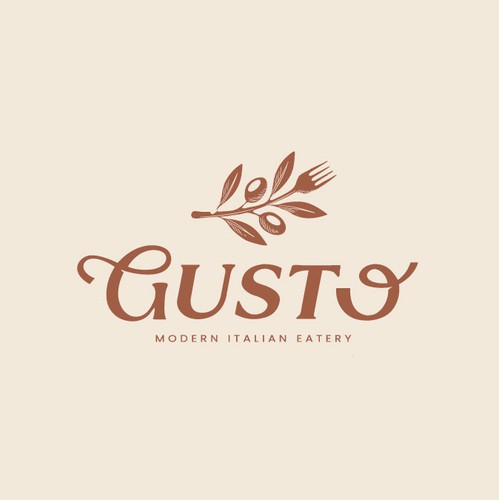 Olive logo with the title 'Gusto'