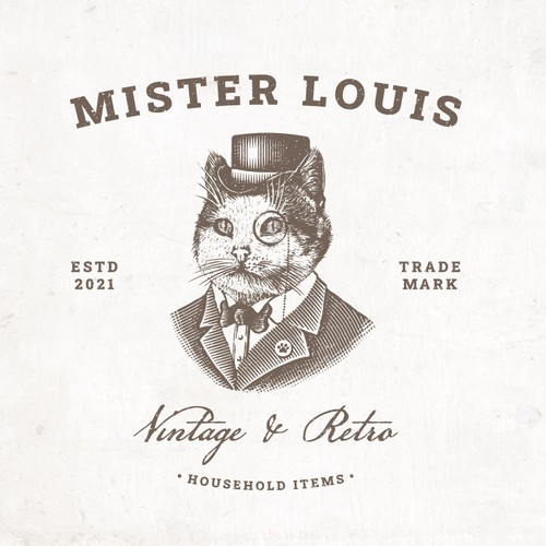 Pet shop logo with the title 'Vintage Retro Logo for Business '