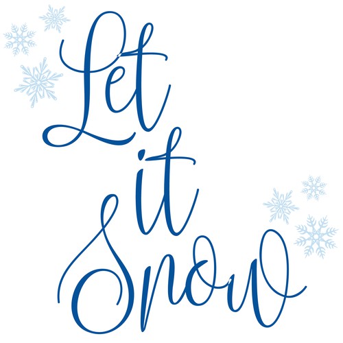 Snow t-shirt with the title '"Let it Snow" T-shirt Design'