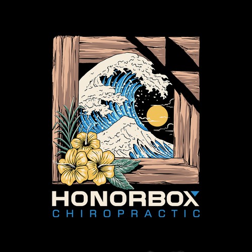 Sea t-shirt with the title 'Honor Box Chiropractic Shirt Design'