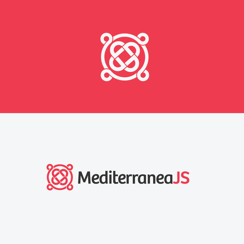 Nice design with the title 'Craft a logo for a JavaScript conference, mediterranean style'
