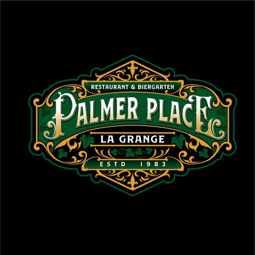Cafe brand with the title 'logo concept for palmer place'
