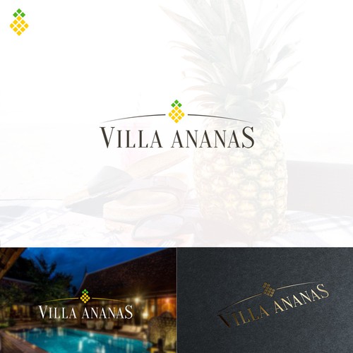 Pineapple logo with the title 'Villa Ananas'