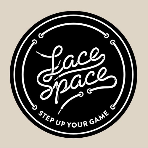 Black and white logo with the title 'LACE SPACE, AU.'