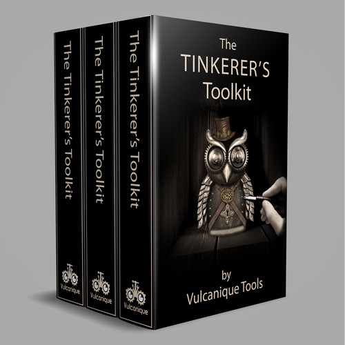 Unique packaging with the title 'Unique design for toolbox which looks like a book.'