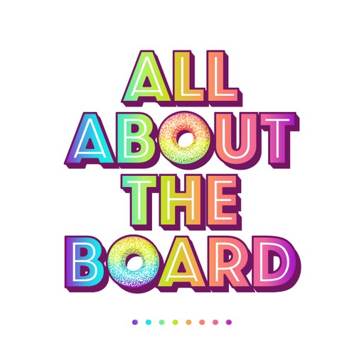 Rainbow design with the title 'Logo Design for About the Board'