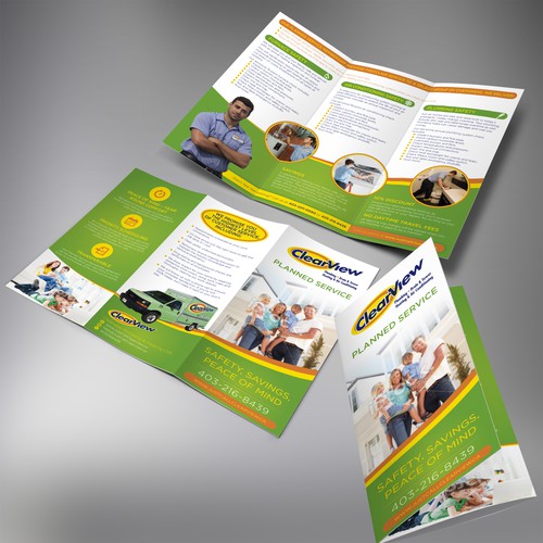 Plumbing design with the title 'Design a crisp, clear brochure for a Top Residential Plumbing Company'
