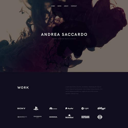 Responsive website with the title 'Andrea Saccardo'
