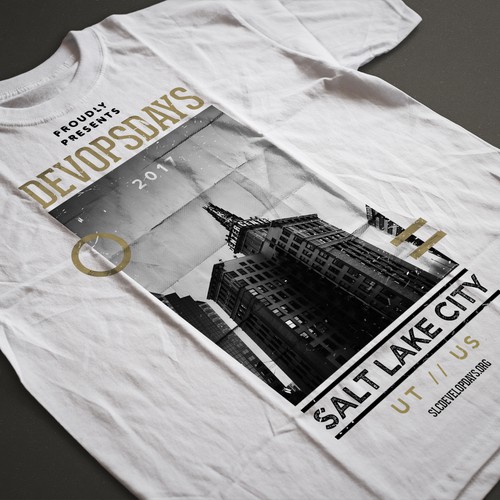 Technology t-shirt with the title 'Salt Lake City DevOps Days T-Shirt needs 2017 T-shirt'