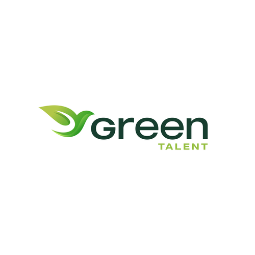 Leaf design with the title 'green talent logo'
