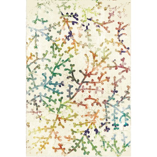 Textile artwork with the title 'Textile design for multiple purposes '