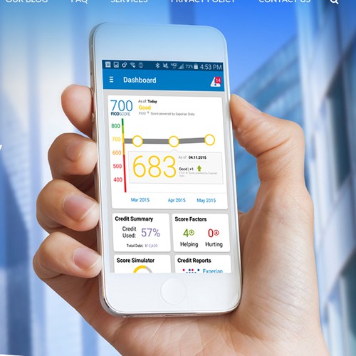Icon website with the title 'Financial Service Website'