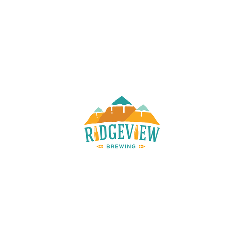 Climbing logo with the title ' Logo for Ridgeview Brewing'