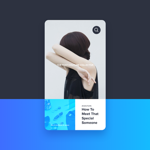 Screen design with the title 'Mobile Blog Screen'