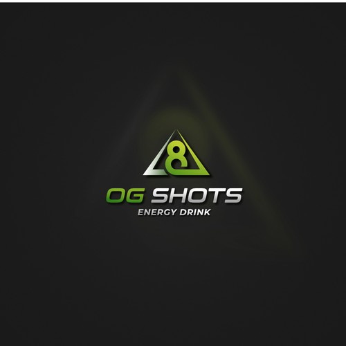 Energy drink logo with the title '“OG SHOTS” Energy Logo – Modern & Dynamic'