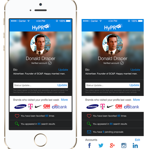 IOS 7 design with the title 'Design our App'