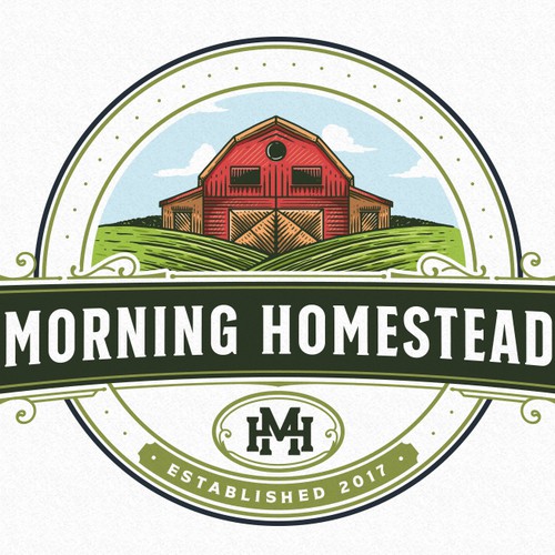 Barn design with the title 'Morning Homestead'