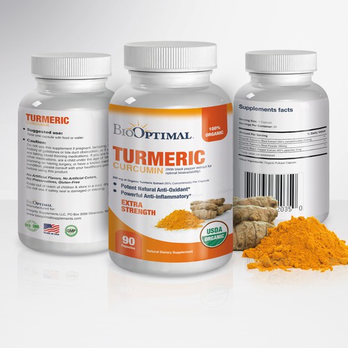 Supplement label with the title 'supplement label concept'