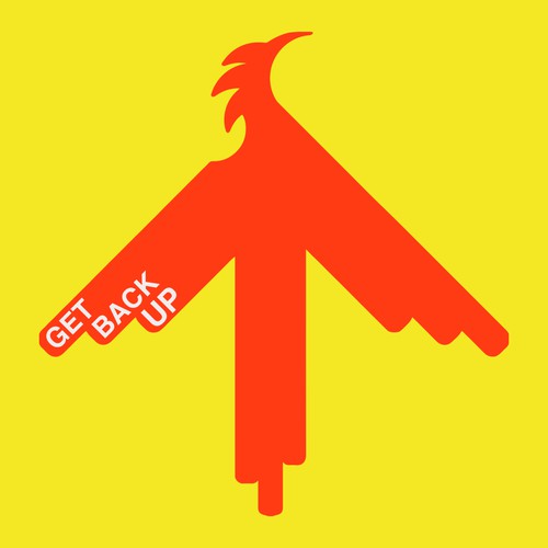 Phoenix logo with the title 'Logo for "Get Back Up" podcast'