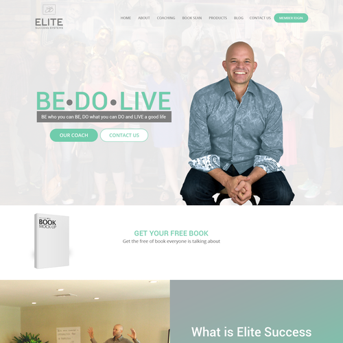 Transformation design with the title 'Elite Success Systems - Website Design'