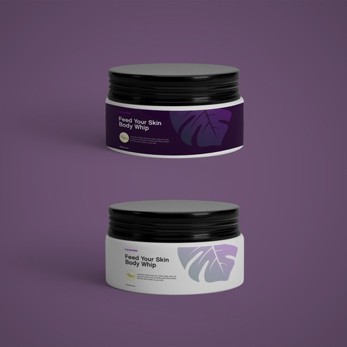 Jar label with the title 'Packaging Label Design'