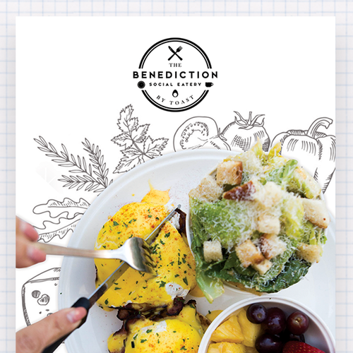 Diner design with the title 'Menu with images/illustration'