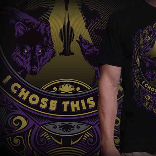 T-shirt with the title 'Sheep Amongst Wolves'