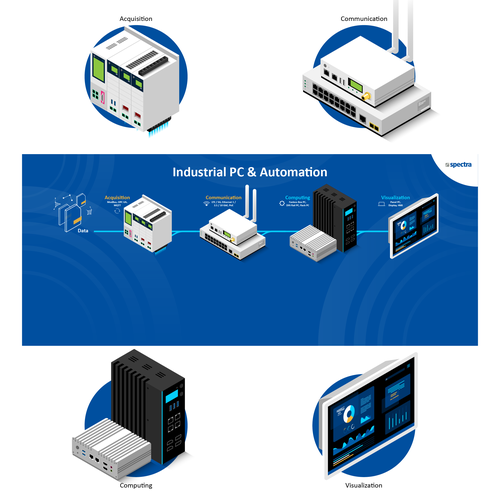 Networking design with the title 'Infographic for Spectra'