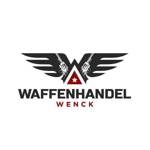 Shooting logo with the title 'Logo for Waffenhandel Wenck'
