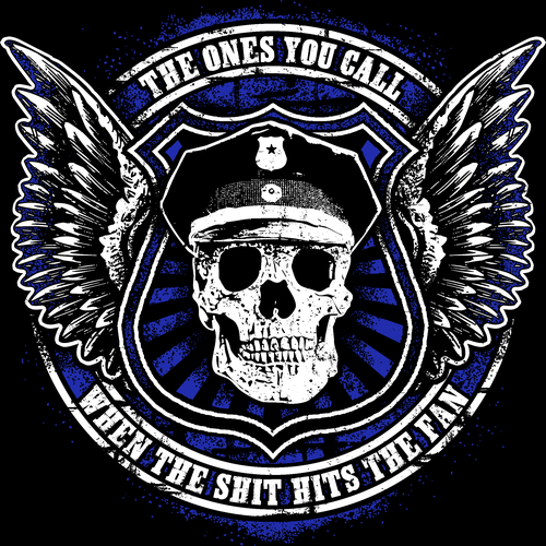 Grunge t-shirt with the title 'Police Empowering T-shirt'