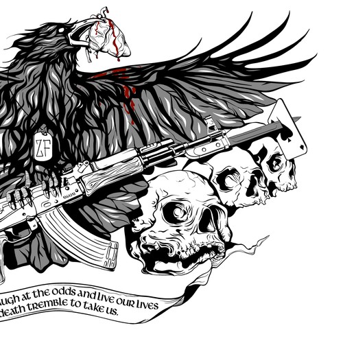 Dark t-shirt with the title 'T-shirt'