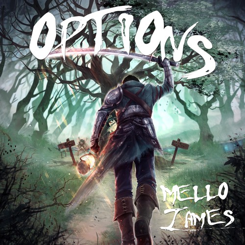 Forest artwork with the title 'options - Mello james'