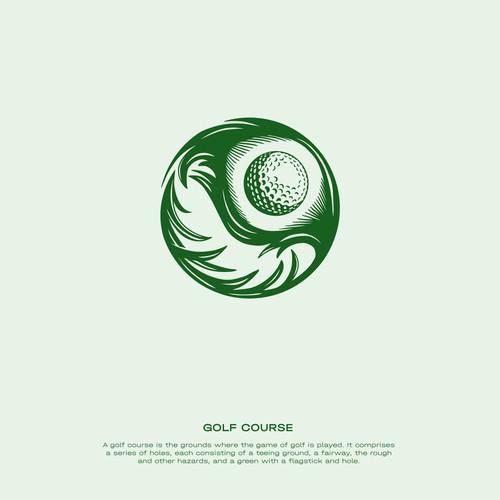 Golf course logo with the title 'Golf course logo'