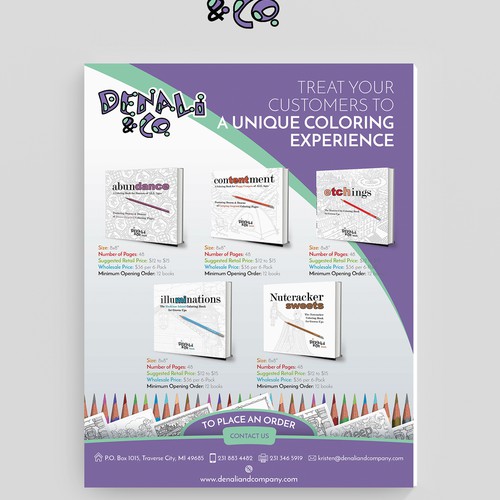 Coloring design with the title 'Coloring Books Flyer Design'