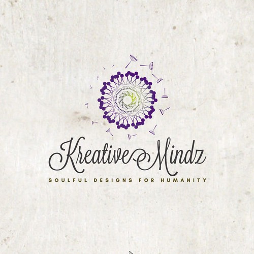 Dandelion design with the title 'Creative logo for a Shop of Original designs for the body, soul & home, handcrafted with love.'