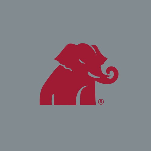 Startup logo with the title 'Tactical, Outdoorsy Elephant that Appeals to Men'